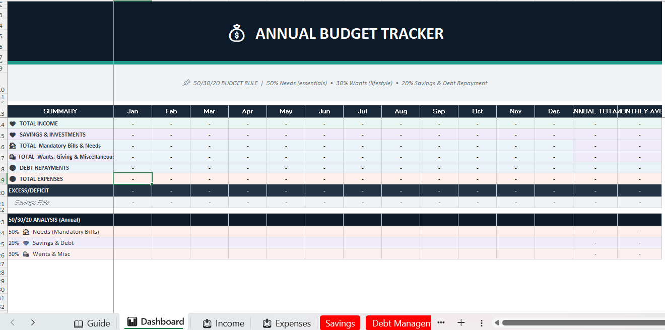 Annual Complete Budget System preview